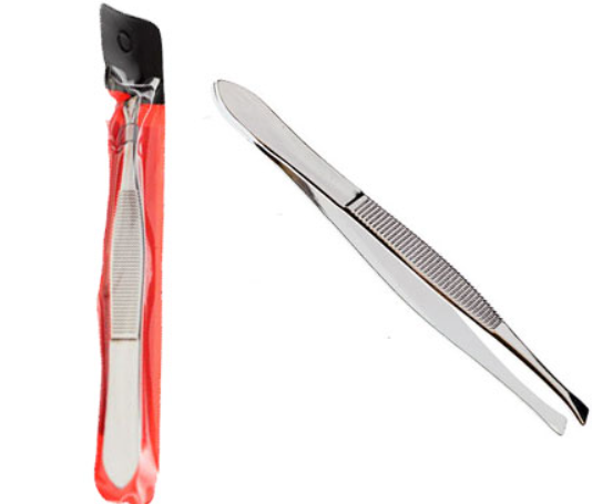 3 1/2 INCH SLANTED TWEEZERS