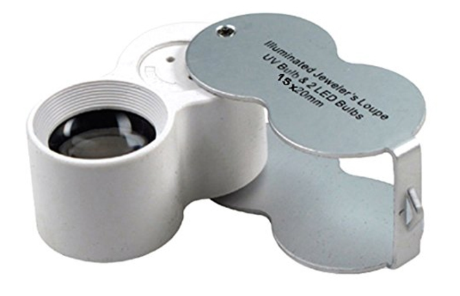 Jeweler's Loupe with UV and LED Lights